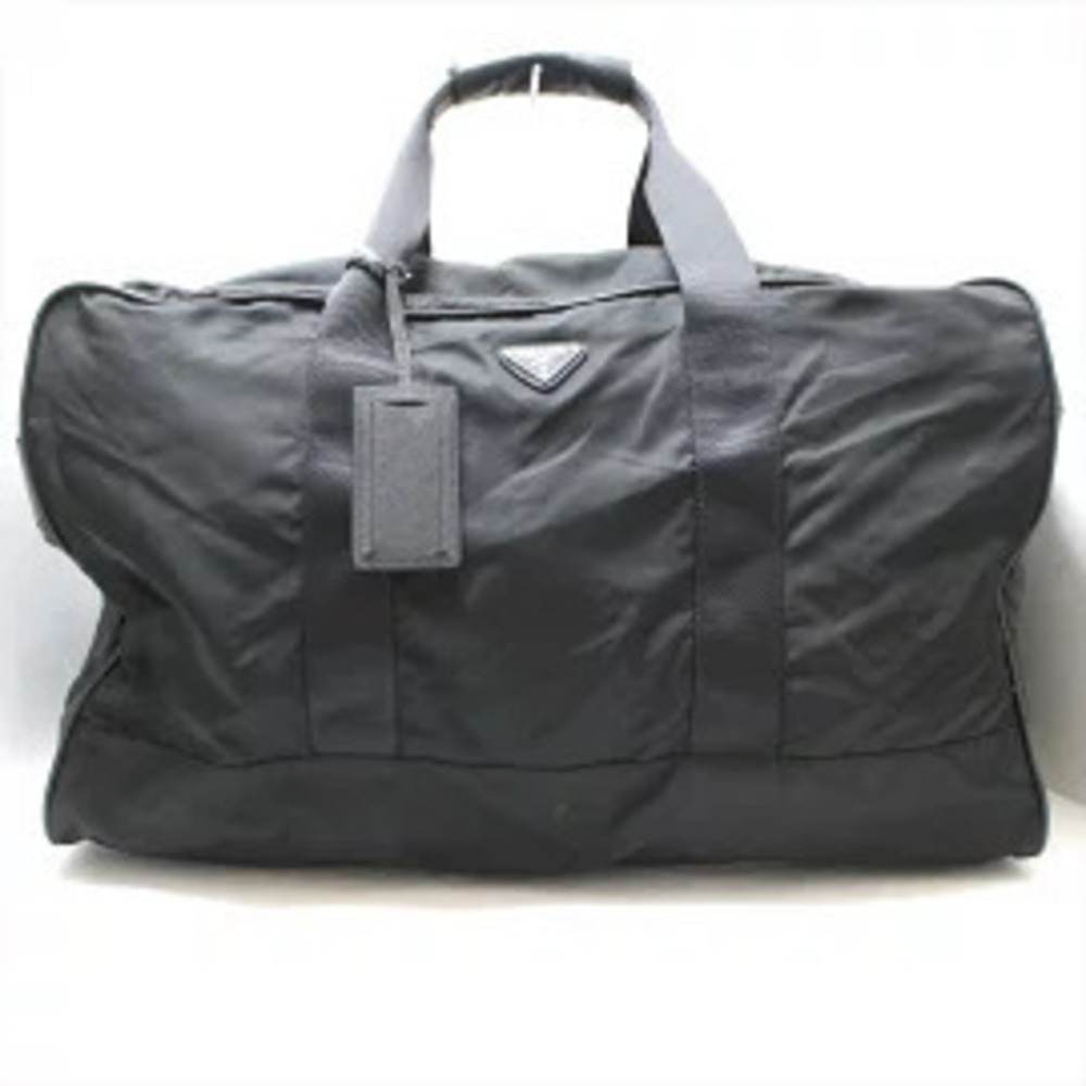 Prada Tessuto Boston bag lock on the main black
